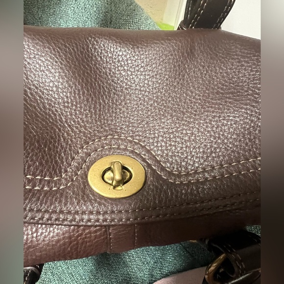 Coach Chelsea Satchel in Brown pebbled leather #10953 - Picture 6 of 7